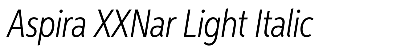Aspira XXNar Light Italic